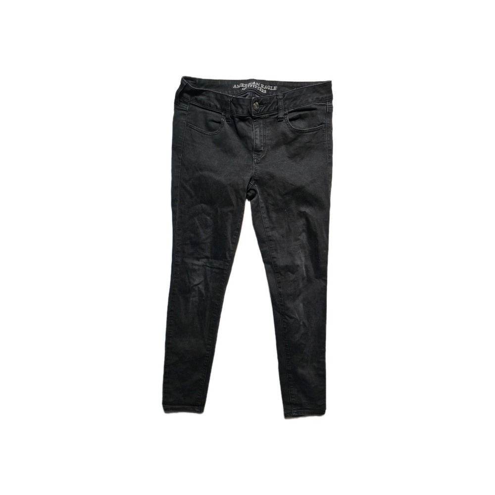 American Eagle Women's‎ Jegging Jeans 10 Black Mid Rise